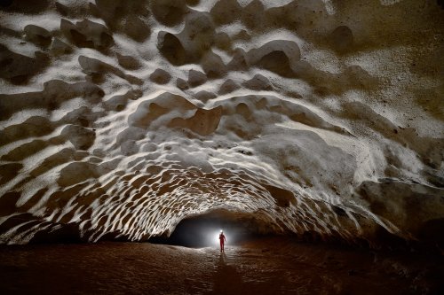 Grotte de Saint-Marcel d'Ardèche (galerie d'entrée) - Grande galerie avec coups de gouge(SP-19-1678)